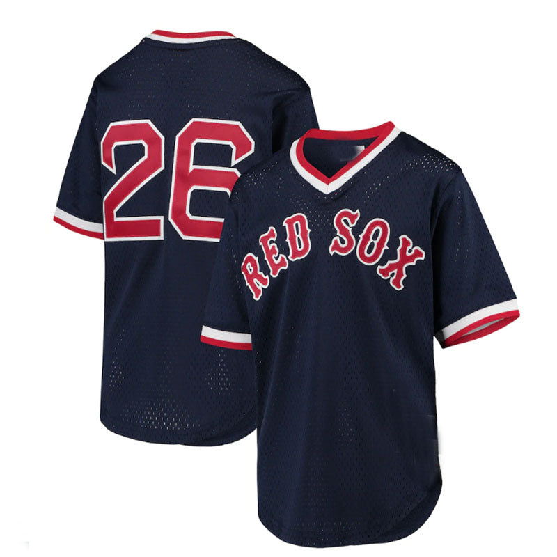 Boston Red Sox #26 Wade Boggs Cooperstown Collection Mesh Batting Practice Jersey - Navy Baseball Jerseys
