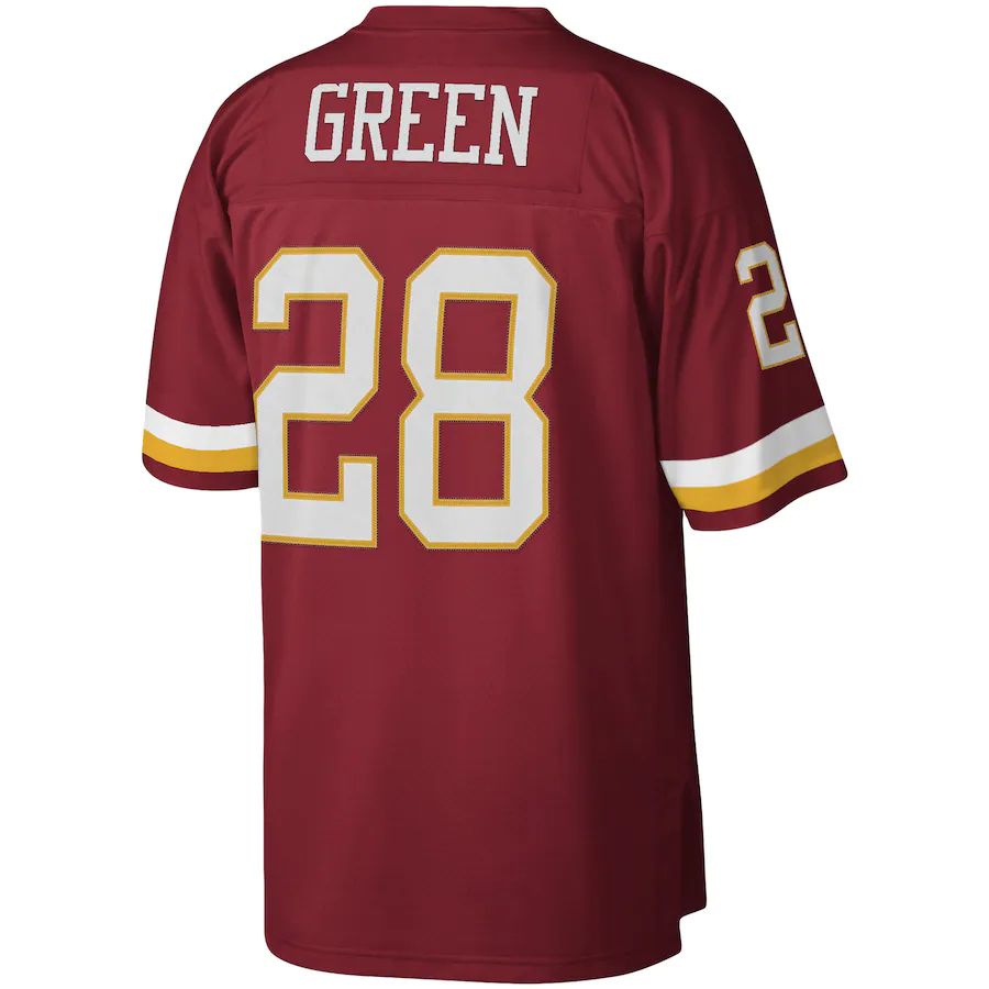 W.Football Team #28 Darrell Green Burgundy Legacy Replica Jersey Stitched American Football Jerseys