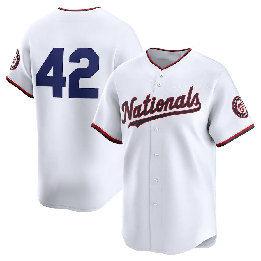 Washington Nationals 2024 #42 Jackie Robinson Day Home Limited Jersey C White Stitches Baseball Jerseys