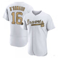 Atlanta Braves #16 Travis dArnaud White Authentic 2022 All-Star Jersey Stitches Baseball Jerseys