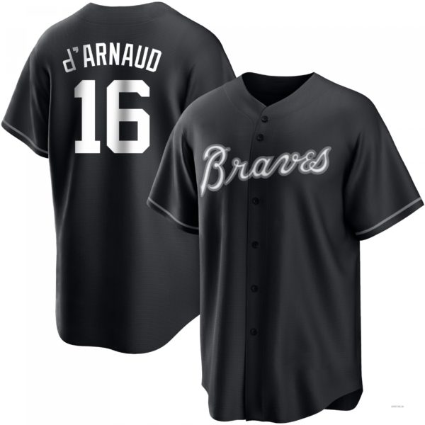 Atlanta Braves #16 Travis dArnaud White Authentic 2022 All-Star Jersey Stitches Baseball Jerseys