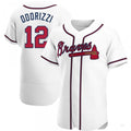 Atlanta Braves #12 Jake Odorizzi White Home Jersey Stitches Baseball Jerseys