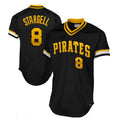 Pittsburgh Pirates #8 Willie Stargell 1982 Authentic Cooperstown Collection Mesh Batting Practice Jersey - Black Baseball Jerseys