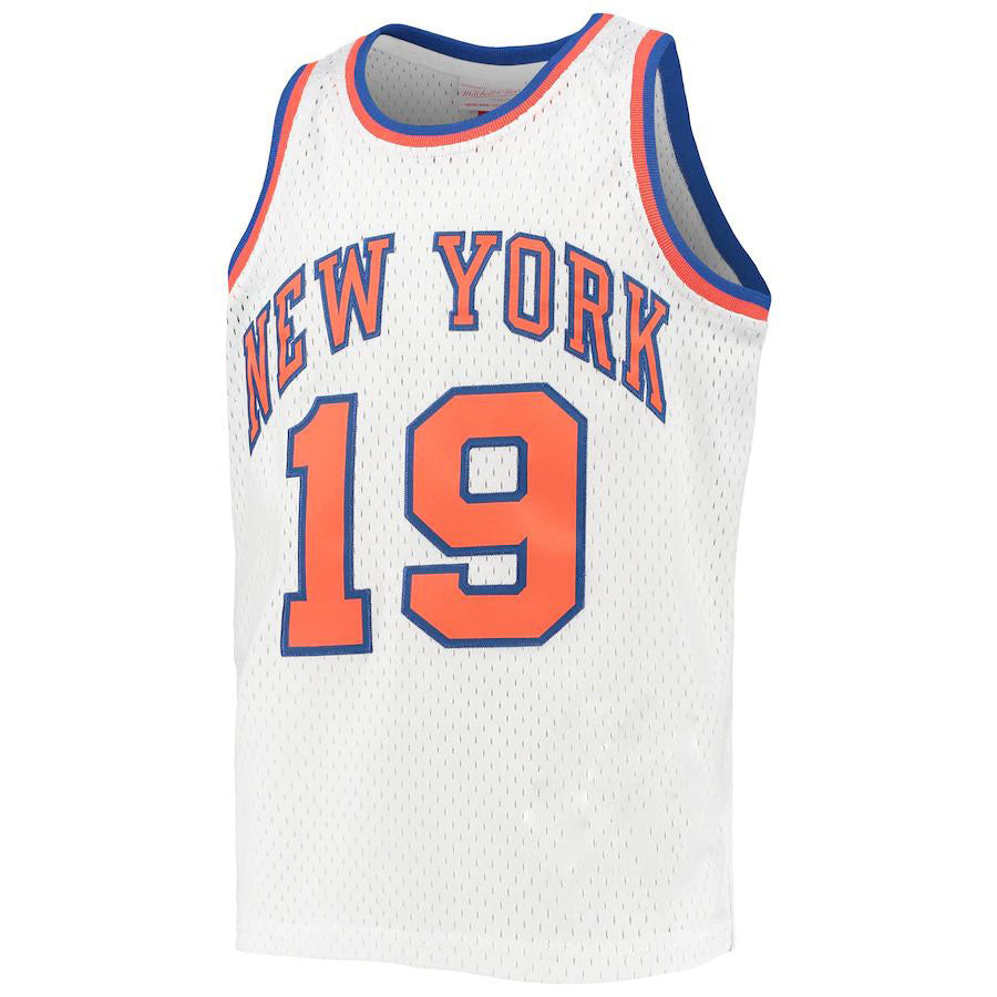 NY.Knicks #19 Willis Reed  1969-70 Hardwood Classics Swingman Jersey White Stitched American Basketball Jersey