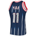 H.Rockets #11 Yao Ming 1996-97 Hardwood Classics 75th Anniversary Diamond Swingman Jersey Navy Stitched American Basketball Jersey