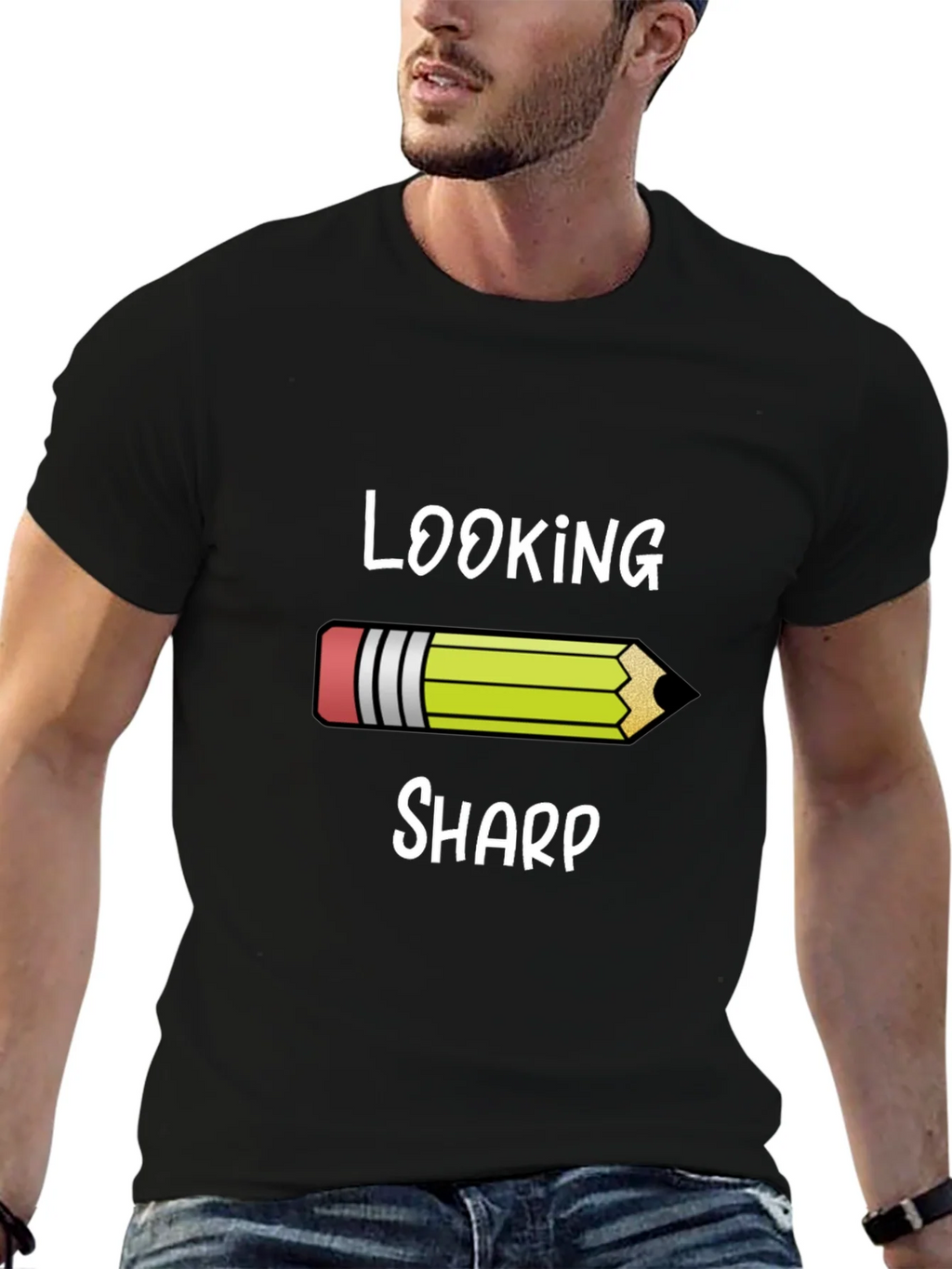 Looking Sharp Graphic Tee - Pencil Design