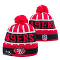 San Francisco 49ers Pom Knit Hat-Red