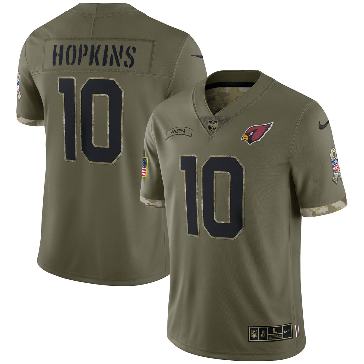 DeAndre Hopkins Arizona Cardinals Nike Salute To Service Limited Jersey - Olive