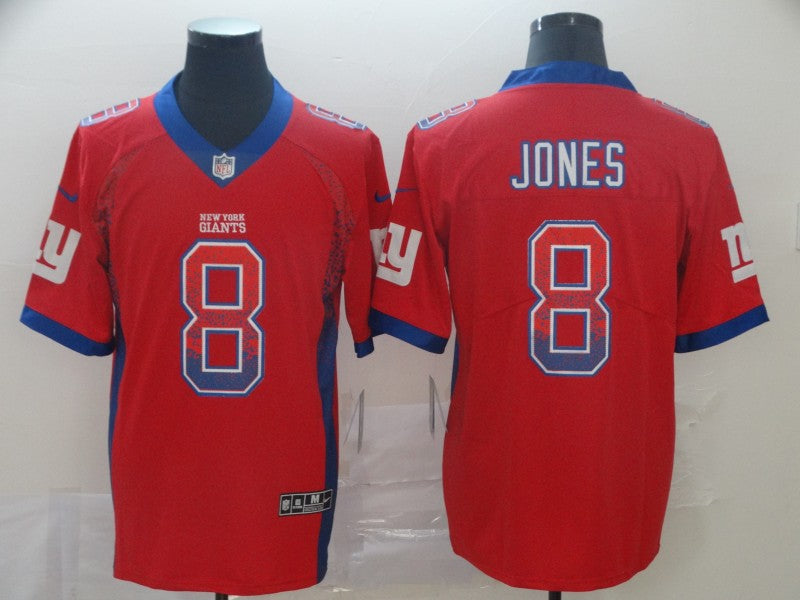 Men's New York Giants Daniel Jones #8 Red Game Player jersey