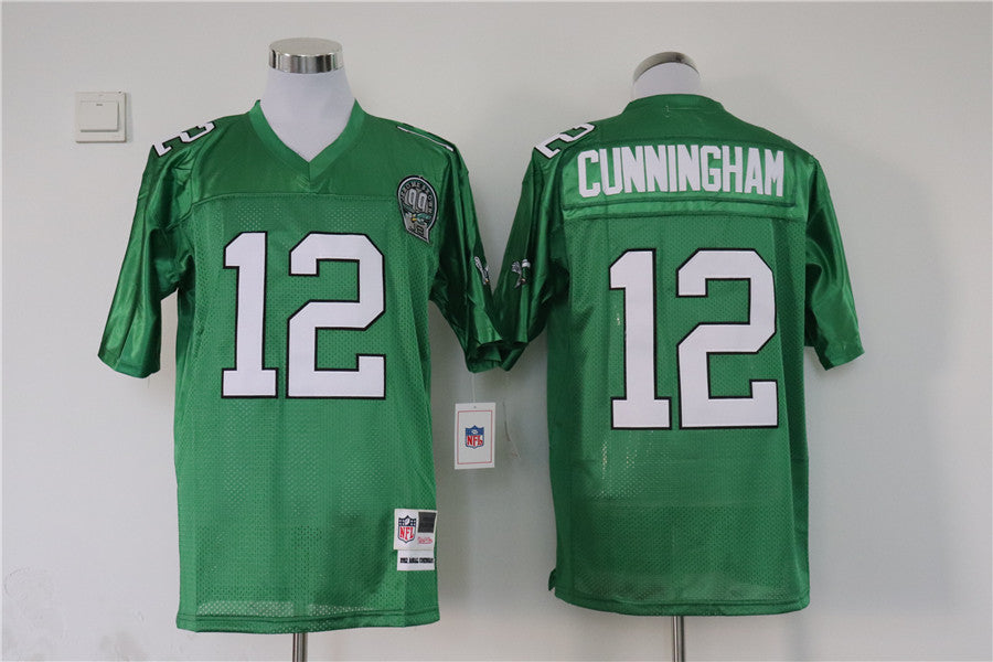 Men's Philadelphia Eagles Randall Cunningham Kelly Green Legacy Replica Jersey1