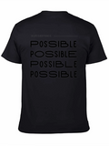 Possible Black Graphic Tee - Motivational Design