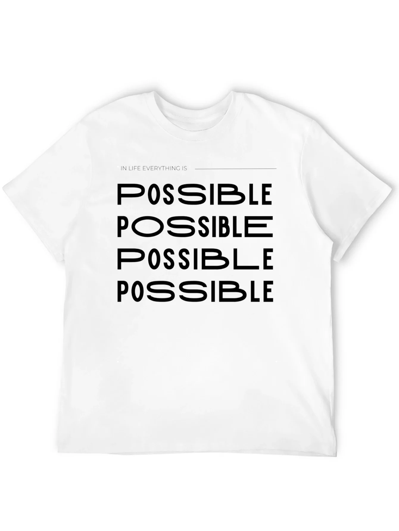 Possible Black Graphic Tee - Motivational Design
