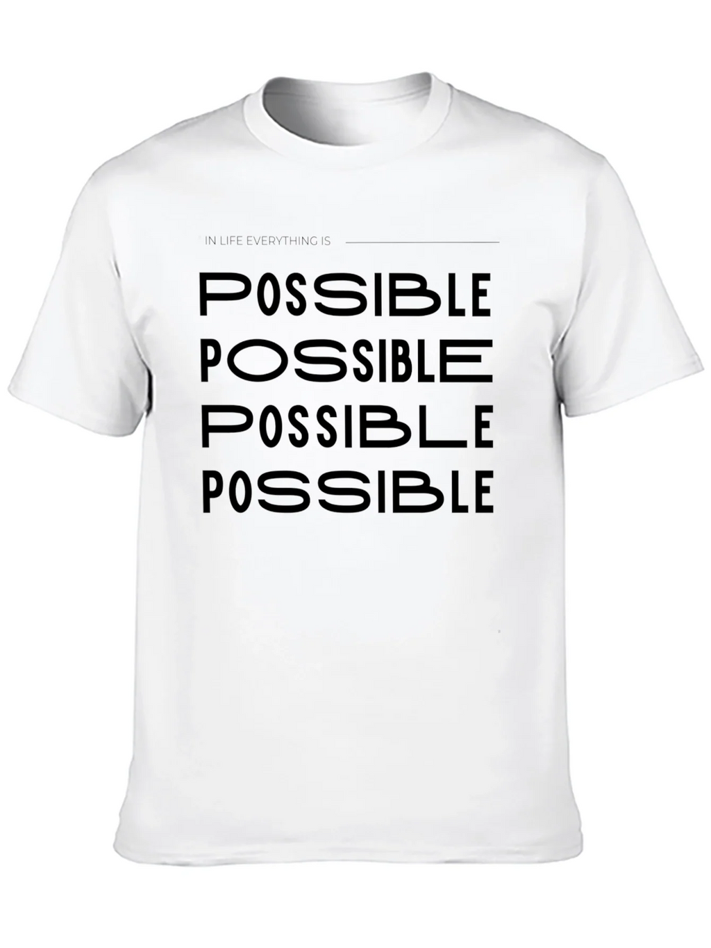 Possible Black Graphic Tee - Motivational Design