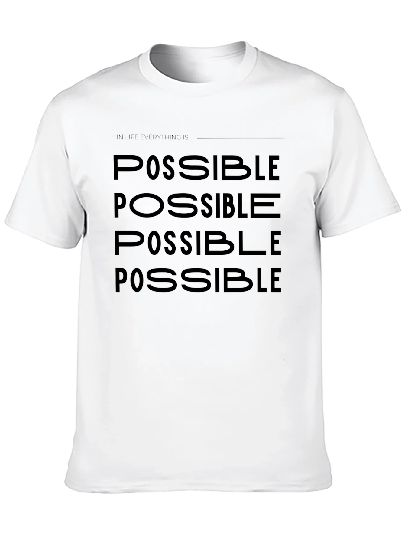 Possible Black Graphic Tee - Motivational Design