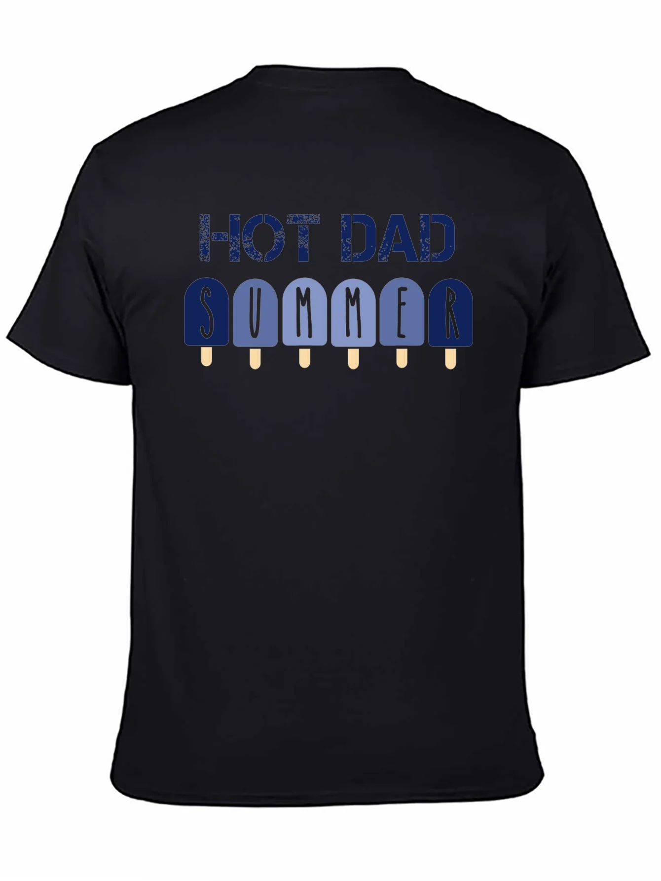 Hot Dad Summer Graphic T-Shirt - Black Crew Neck Tee