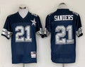 Men's Dallas Cowboys Deion Sanders Navy Legacy Replica Player Jersey1