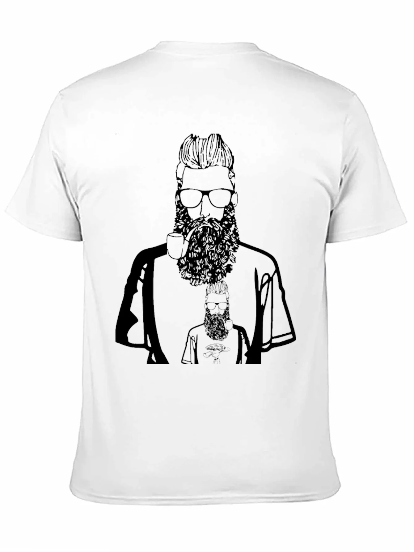 Bearded Man Graphic Tee - Black