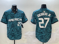 Men's American League Vladimir Guerrero Jr. #27 Teal 2023 MLB All-Star Game Limited Player jersey