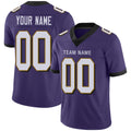 Custom B.Raven Men's American Purple Vapor Limited Stitched Football Jersey