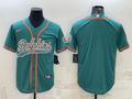 Men's Miami Dolphins Aqua Blank jersey