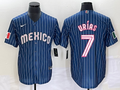 Men's 2023 World Baseball Classic #7 Julio Urias Mexico Navy jersey