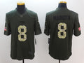 Men's Tennessee Titans Marcus Mariota #8 Army Green Game jersey