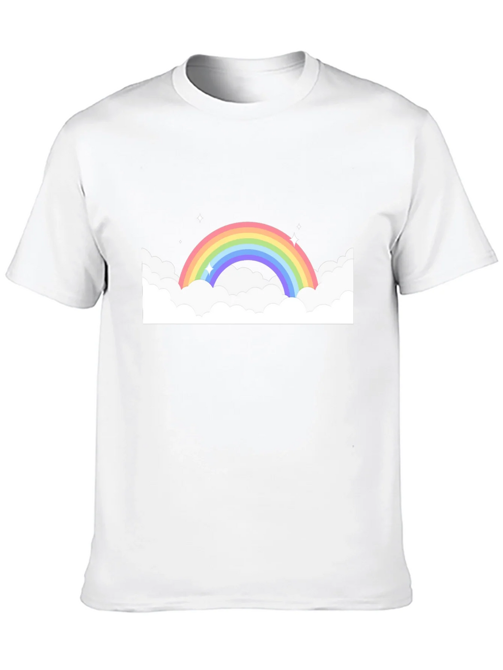 Rainbow Cloud Graphic Black Tee