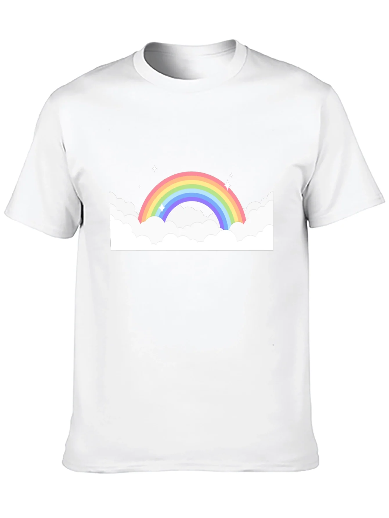 Rainbow Cloud Graphic Black Tee