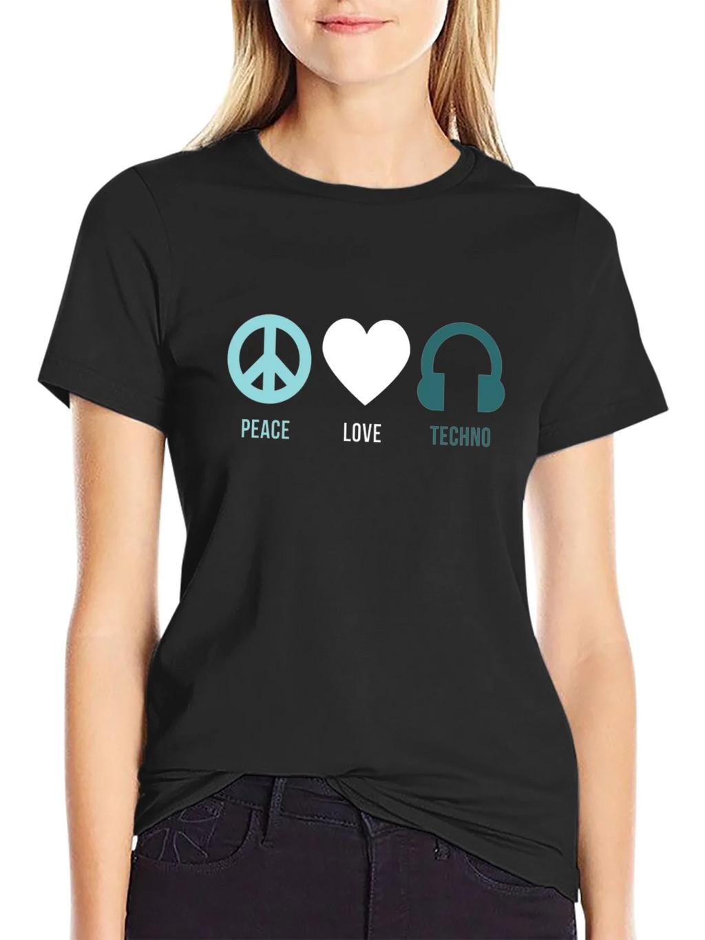 Peace Love Techno Graphic Tee