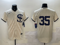 Men's Chicago White Sox Frank Thomas #35 Cream Replica Player jersey