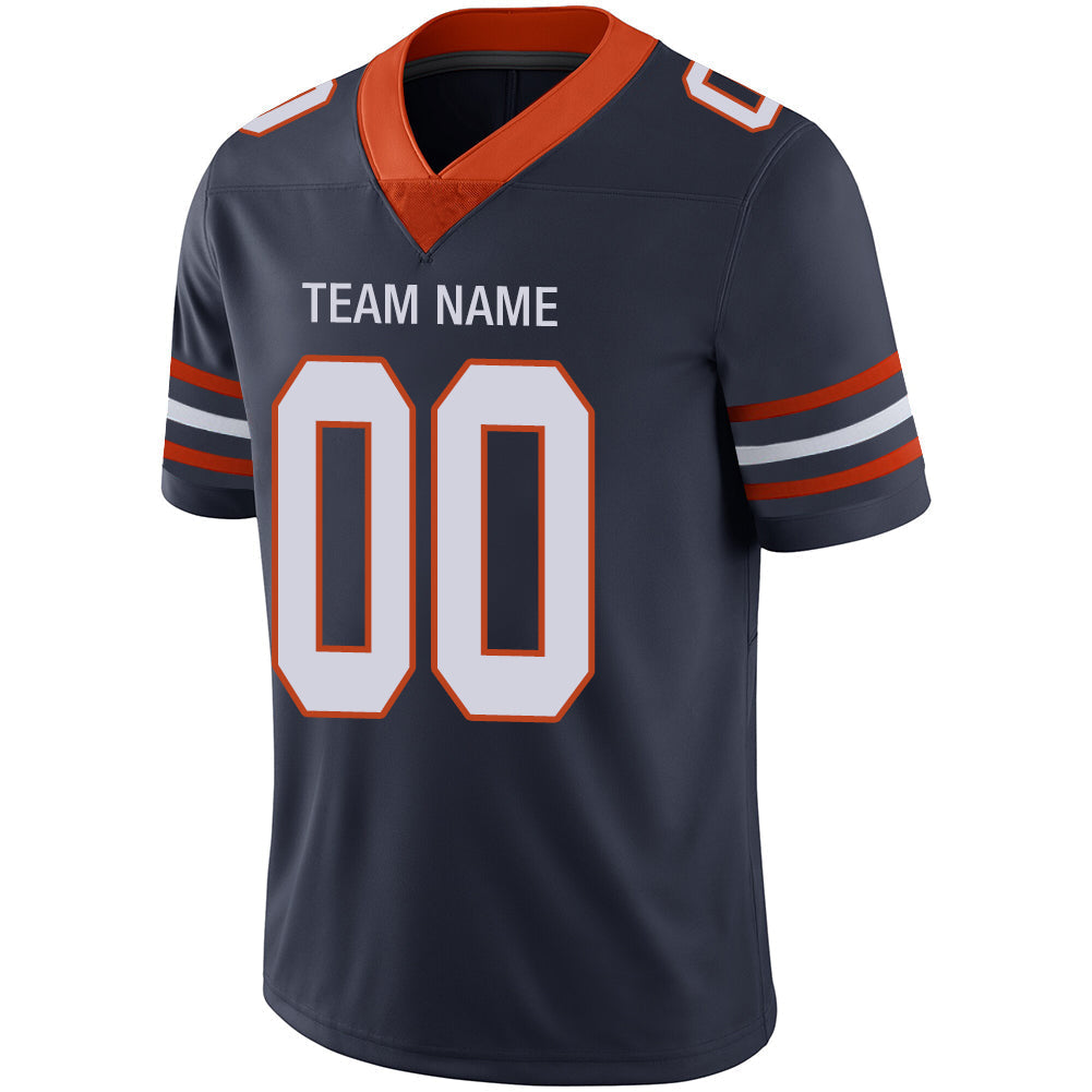 Custom C.Bear Stitched American Personalize Birthday Gifts Navy Jersey Football Jerseys
