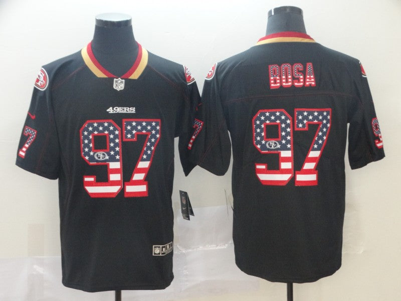 Men's San Francisco 49ers Nick Bosa #97 Black Game jersey