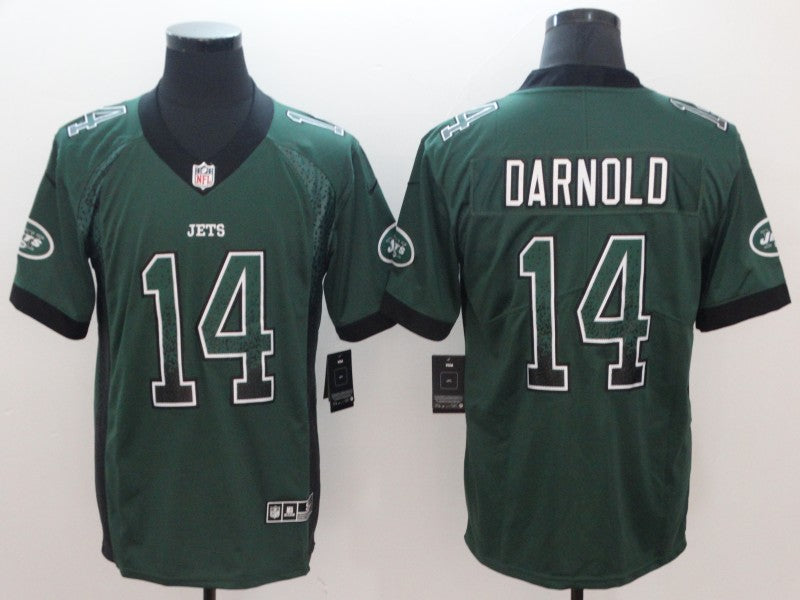 Men's New York Jets #14 Sam Darnold Green Game Player jersey