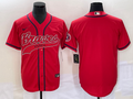 Men's Atlanta Braves Red Replica Blank jersey Joint Edition