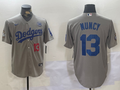Men's Los Angeles Dodgers Max Muncy #13 Gray Game Player jersey
