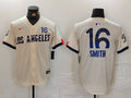 Men's Los Angeles Dodgers Will Smith #16 Cream 2024 City Connect Replica Player jersey