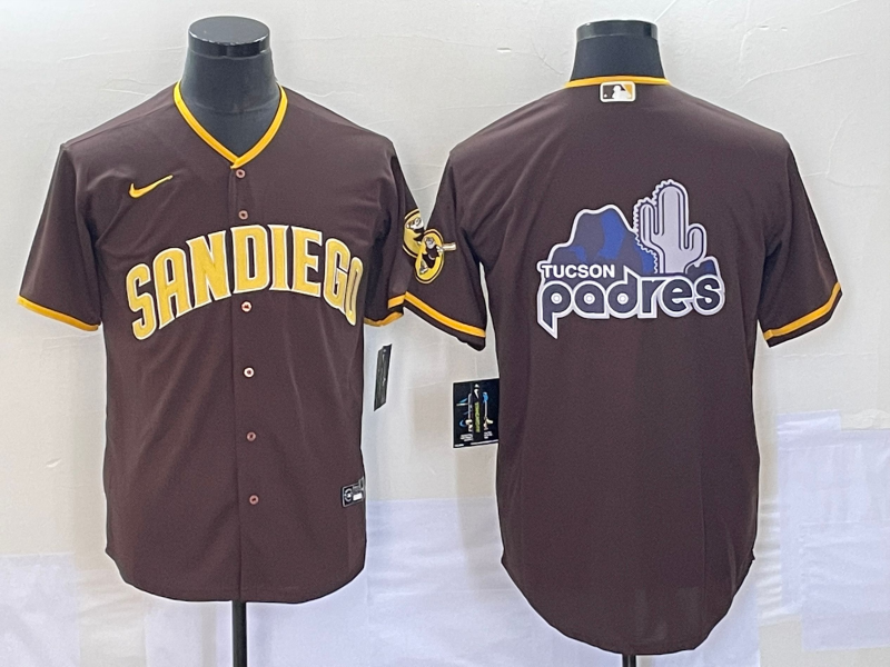 Men's San Diego Padres Brown Road Replica Team Jersey1