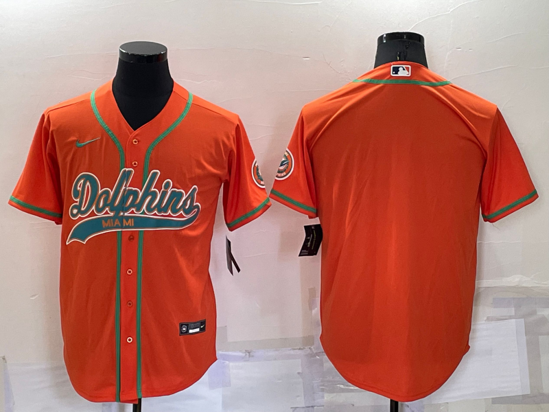 Men's Miami Dolphins Orange Blank jersey