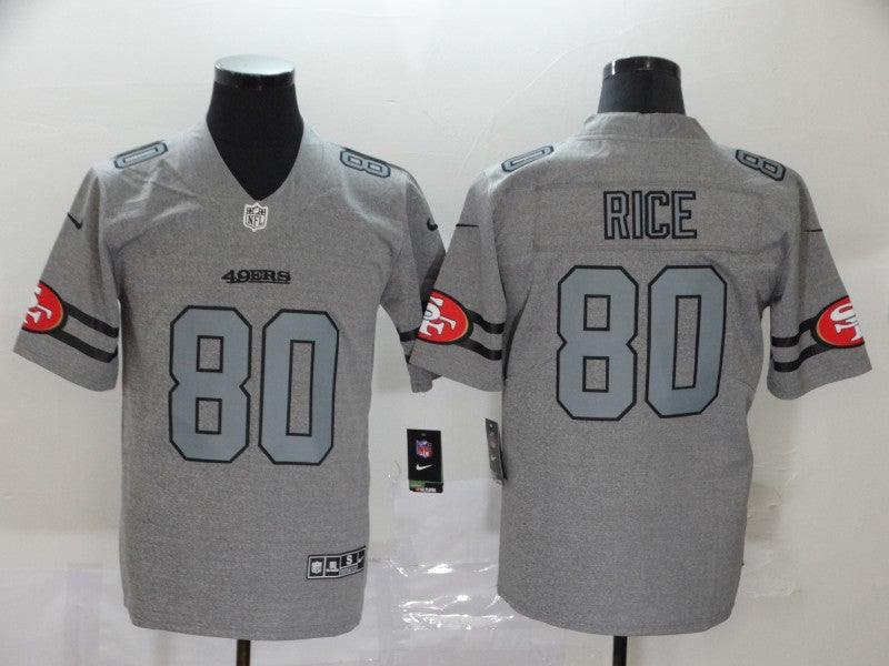 Men's San Francisco 49ers Jerry Rice #80 Gray Game jersey