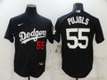 Men's Los Angeles Dodgers Albert Pujols #55 Black Replica Player jersey