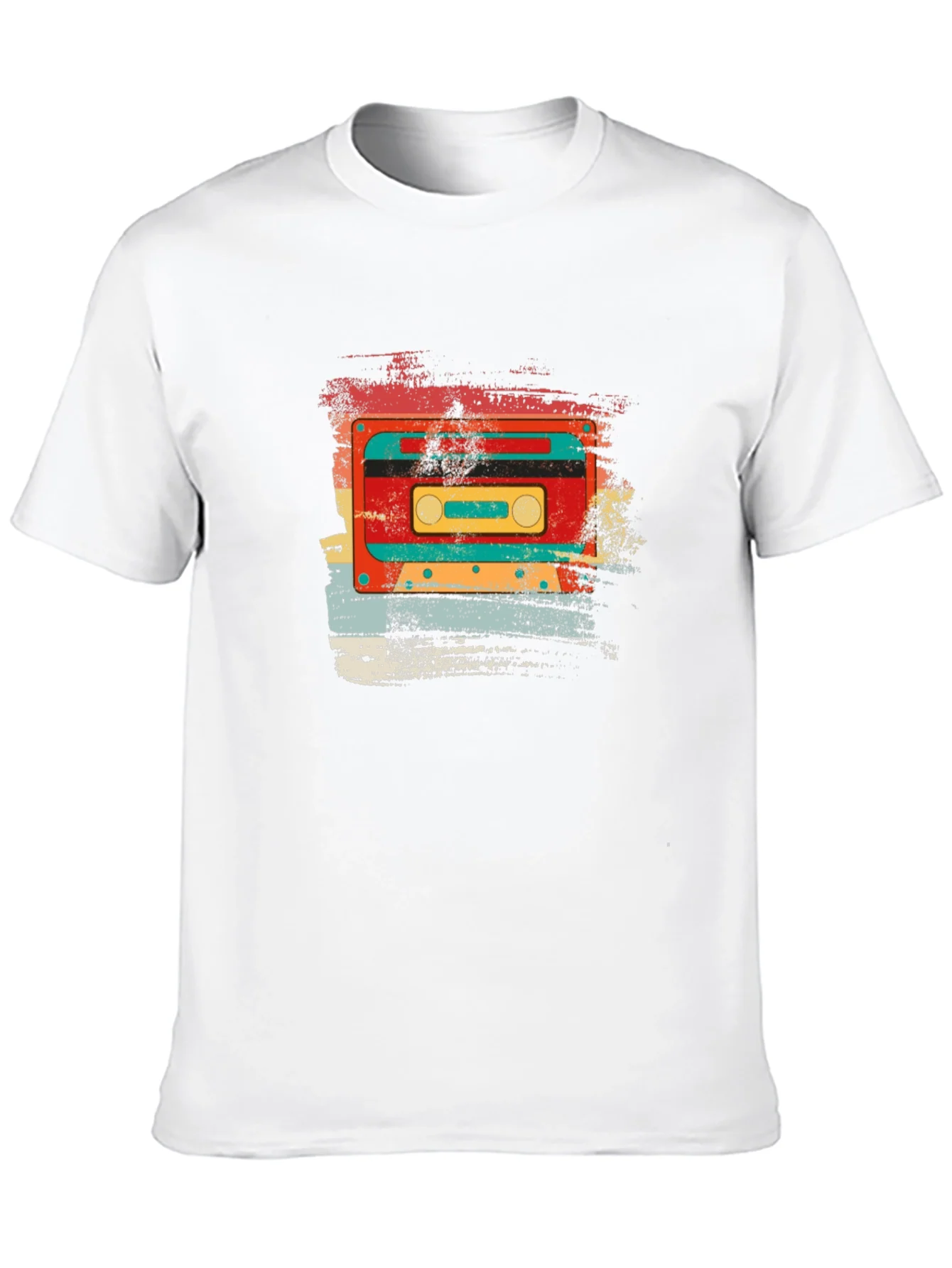 Retro Cassette Tape Graphic T-Shirt - Vintage Style Black Tee