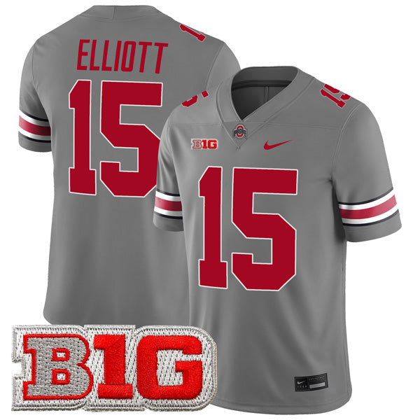 Ezekiel Elliott Ohio State Buckeyes Jersey  Gray