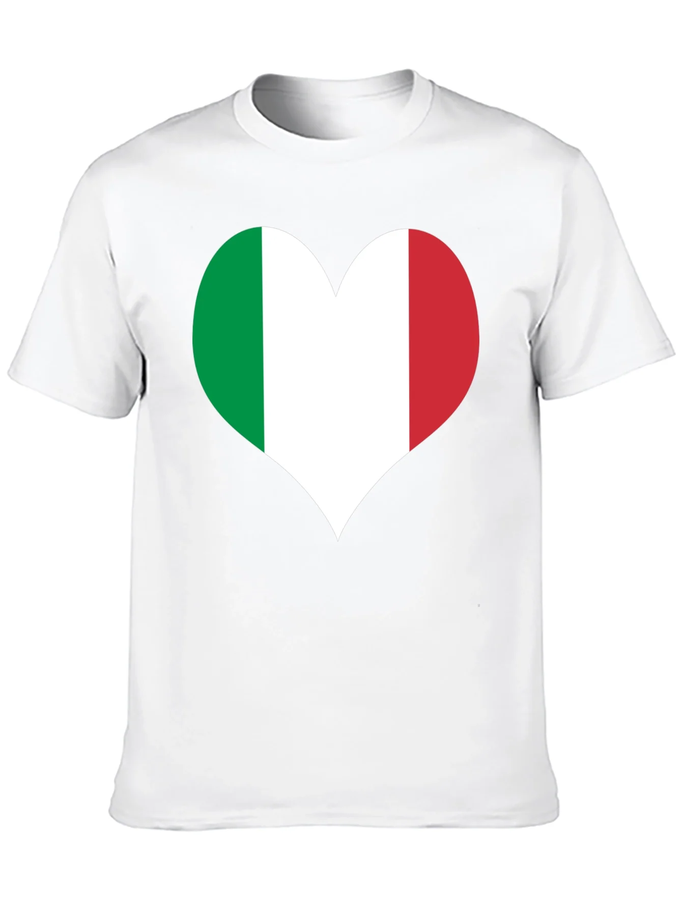 Italian Flag Heart T-Shirt - Show Your Love for Italy