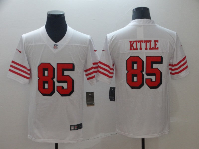Men's San Francisco 49ers George Kittle #85 White Game Player jersey