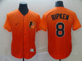 Men's Baltimore Orioles Cal Ripken Jr. #8 Orange Gradient Replica Jersey1