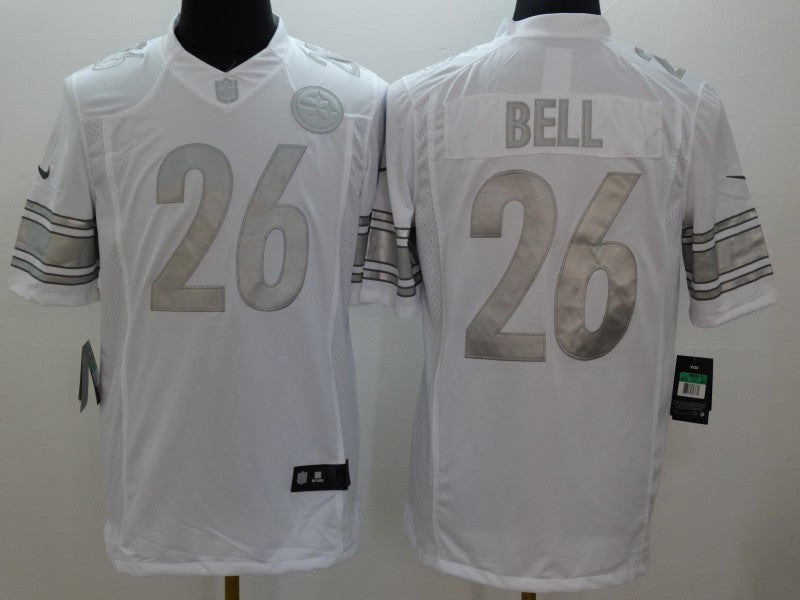 Men's Pittsburgh Steelers LeVeon Bell #26 White Game Player jersey