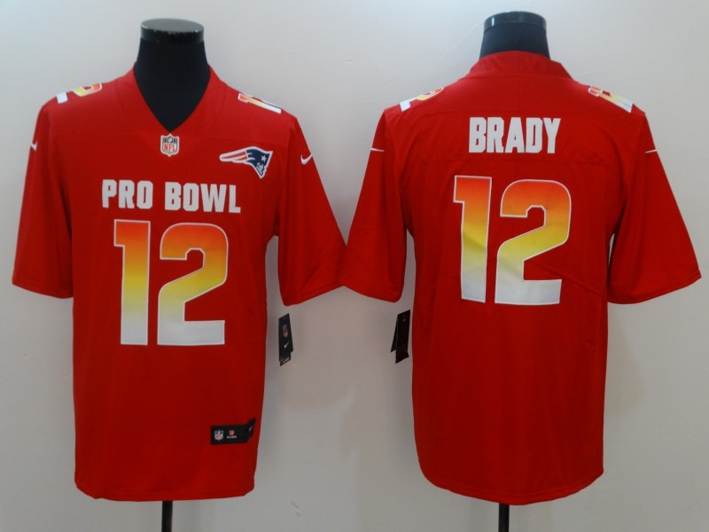 Men's New England Patriots Tom Brady #12 Red Game Player jersey