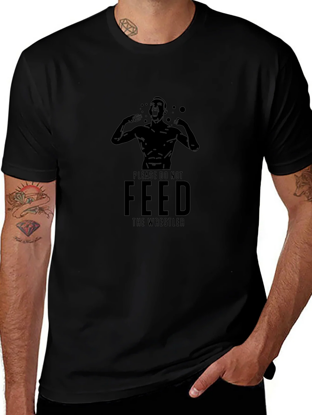 Please Do Not Feed the Wrestler Graphic Tee