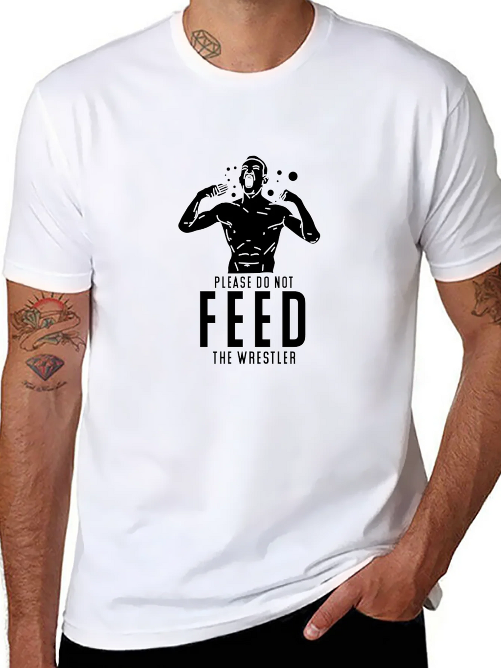 Please Do Not Feed the Wrestler Graphic Tee