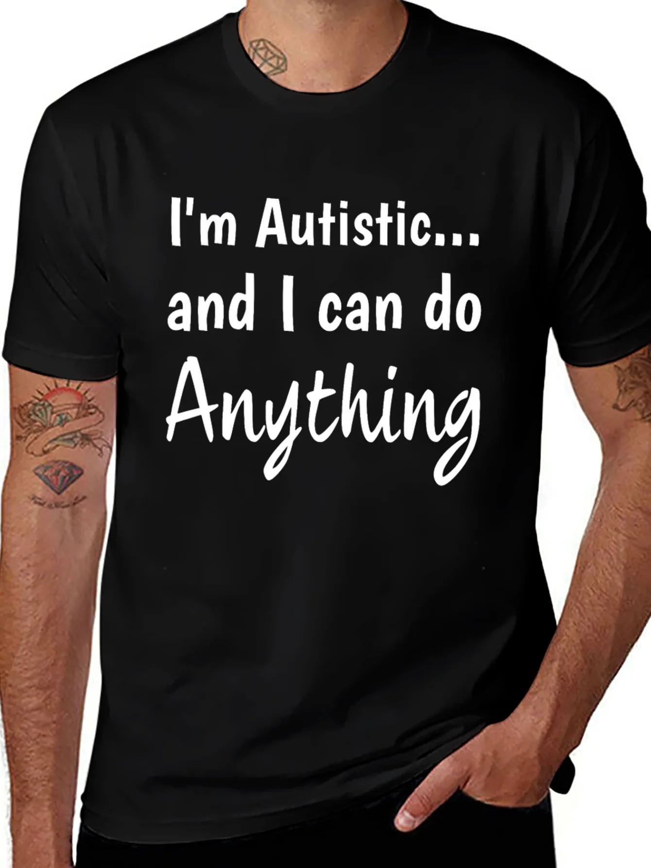Autistic and Capable Black T-Shirt